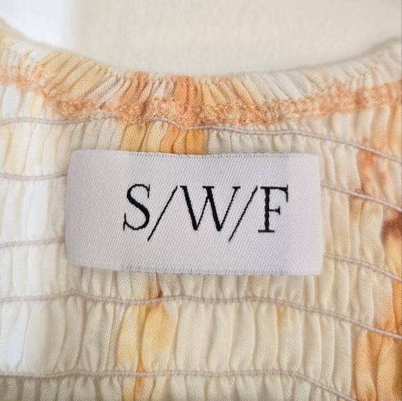 S/W/F Shirred Singlet Cropped Sleeveless Top In Castle Small - Picture 6 of 8